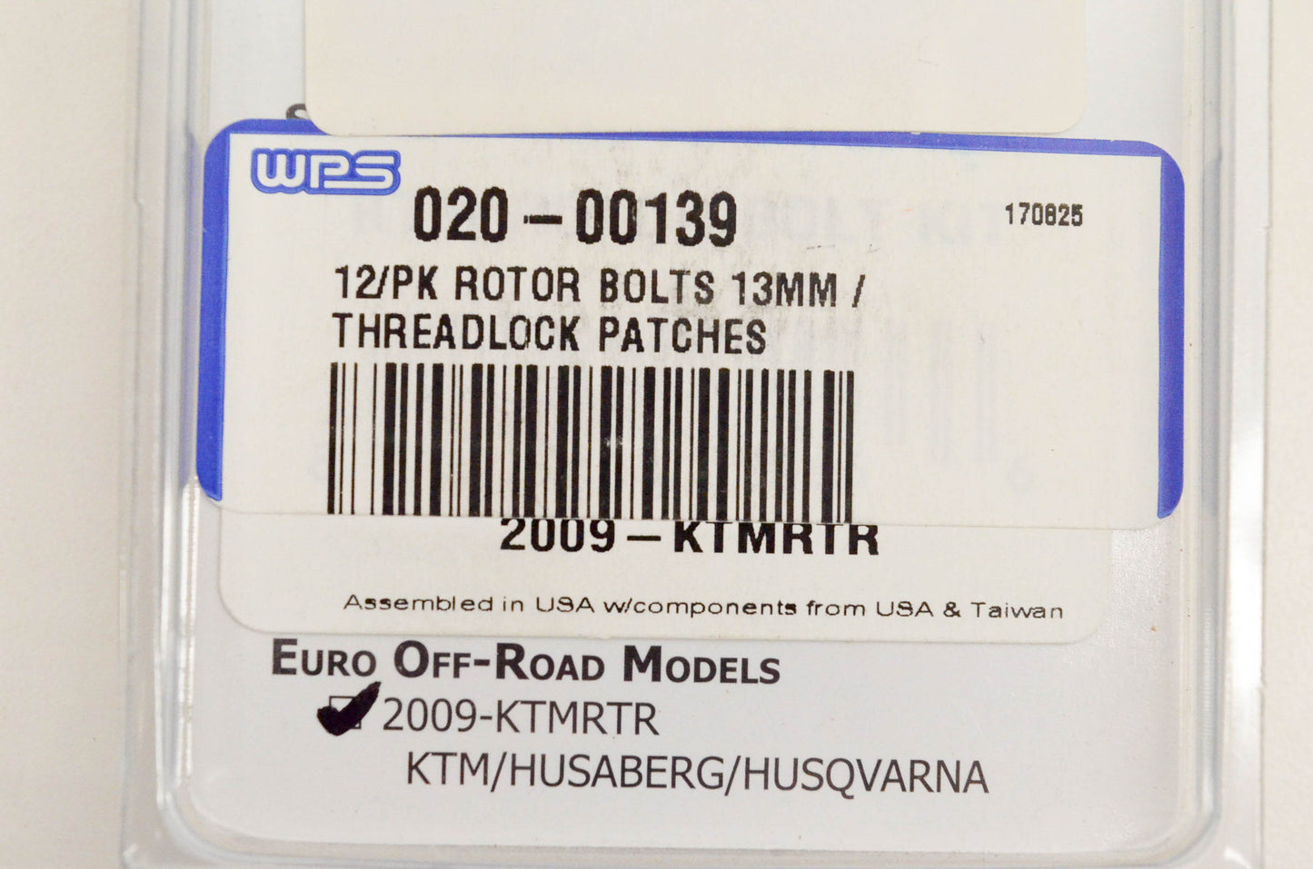 Bolt Motorcycle Hardware 020-00139 Rotor Bolts 6x13mm Quantity 12 NOS