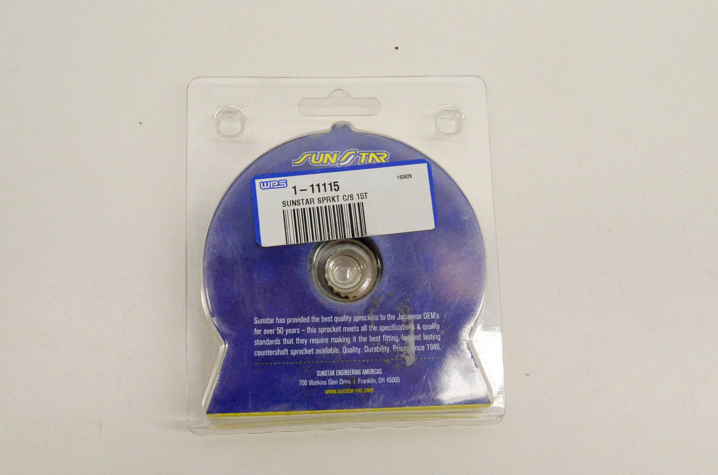 Sunstar 11115, 1-11115 Sprocket C/S 15 Teeth NOS