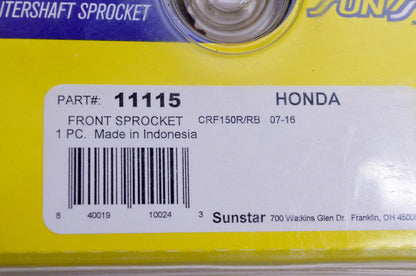 Sunstar 11115, 1-11115 Sprocket C/S 15 Teeth NOS
