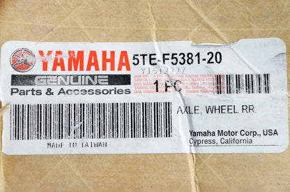 New OEM Yamaha 5TE-F5381-20-00 Axle Wheel Rear NOS