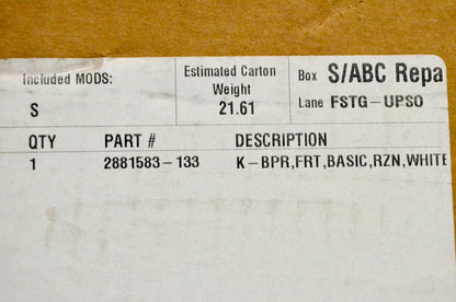 New OEM Polaris 2881583-133 Bumper Front Basic RZR White Lightning Kit NOS