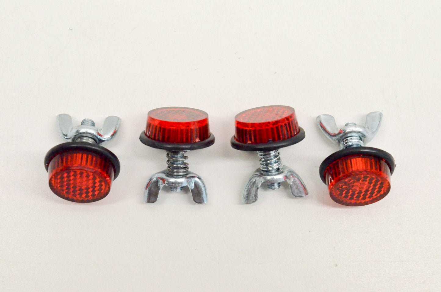 Chris Products 60-1344 License Plate Bolt Mini Reflector Red Qty 4 NOS