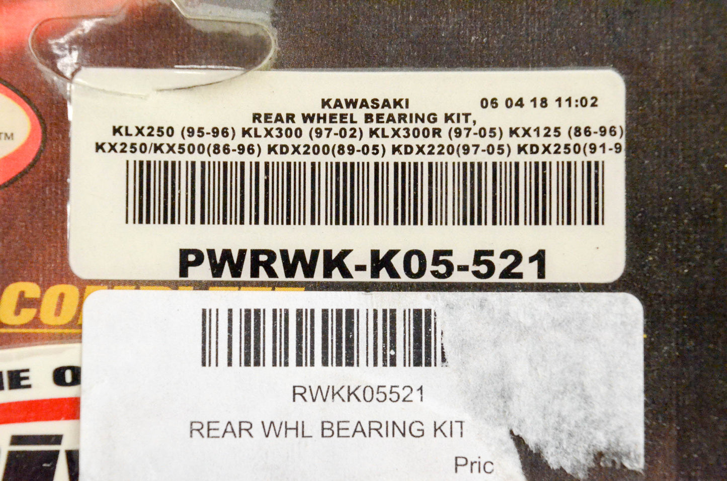 Pivot Works PWRWK-K05-521, RWKK05521, 4901195 Rear Wheel Bearing Kit NOS