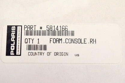 New OEM Polaris 5814166 Foam Console RH NOS