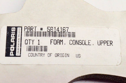 New OEM Polaris 5814167 Foam Console Upper NOS