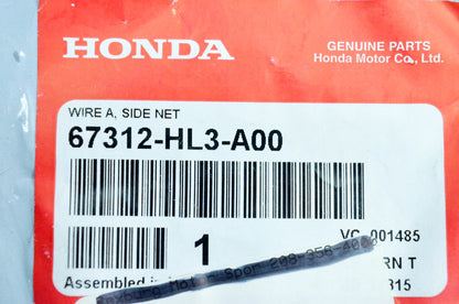New OEM Honda 67312-HL3-A00 Wire A Side Net NOS