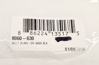 New OEM Arctic Cat 8060-630 Rivet Blind DH AA68 Black Qty 2 NOS