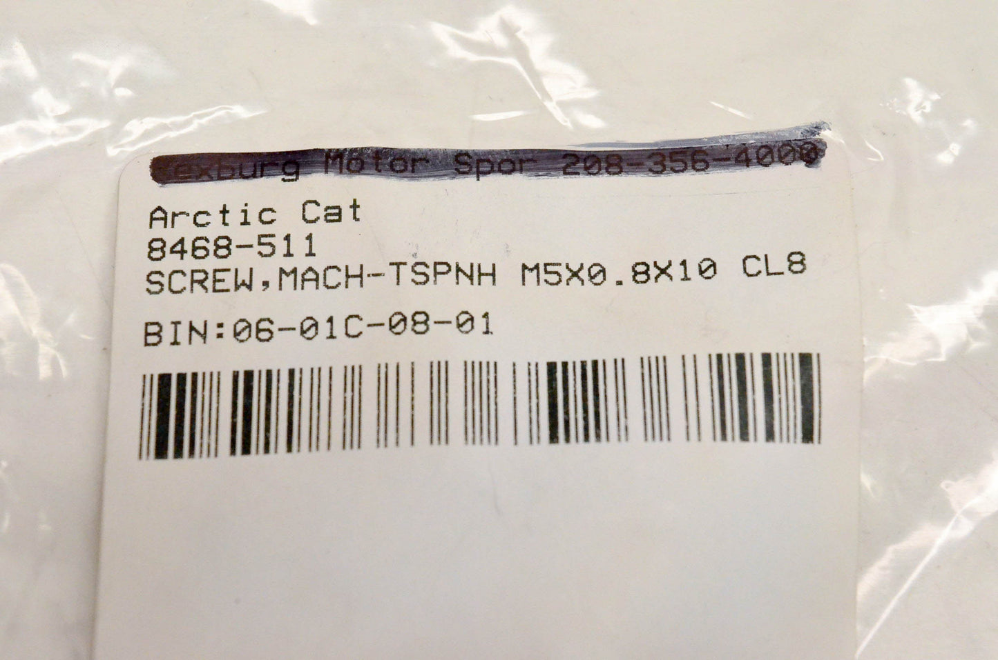 New OEM Arctic Cat 8468-511 Screw Mach TSPNH M5x0.8x10 CL8 NOS