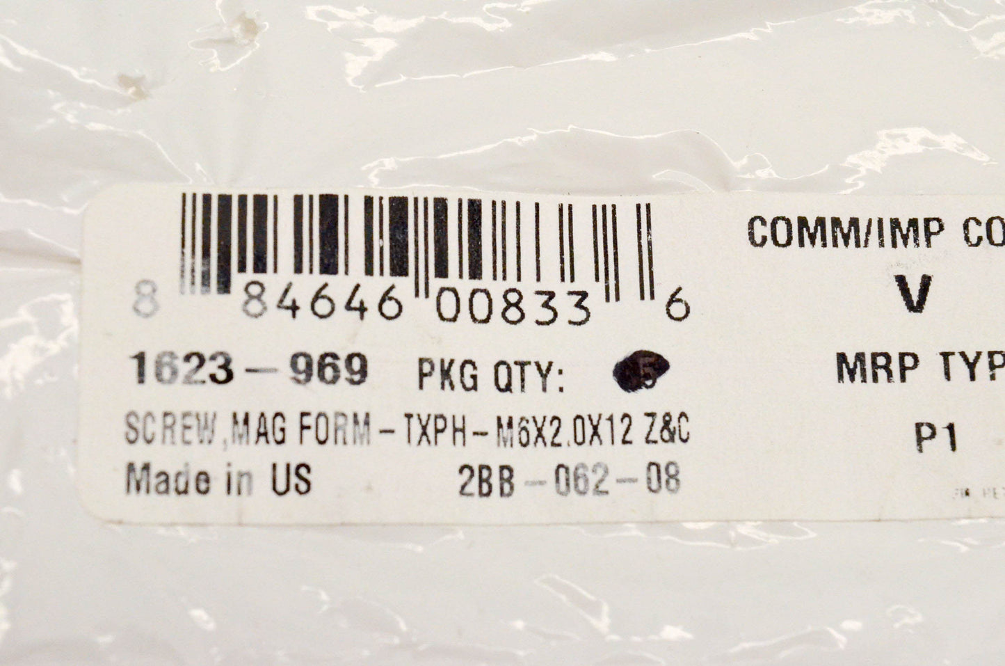 New OEM Arctic Cat 1623-969 Screw Mag Form TXPH M6x2.0x12 NOS QTY 3