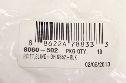 New OEM Arctic Cat 8060-502 Rivet Blind DH SS52 Black QTY 10 NOS