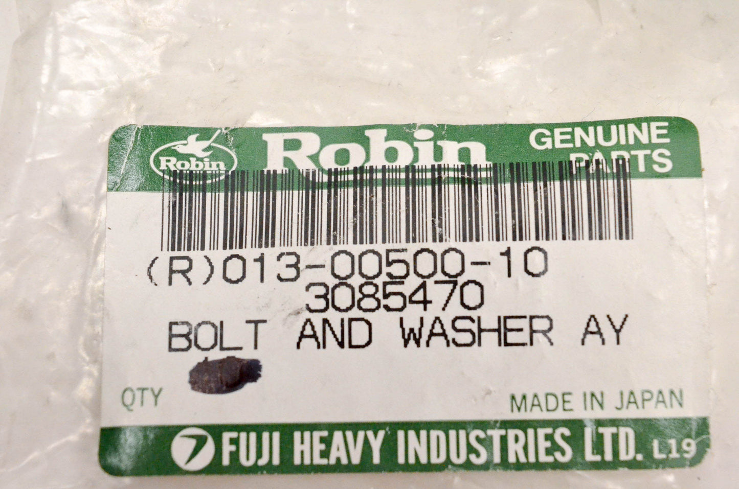Robin 3085470, 013-00500-10 Bolt And Washer NOS