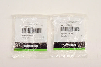 New OEM Kawasaki 41032-0009 Spoke Nipples NOS QTY 2