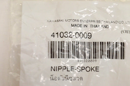 New OEM Kawasaki 41032-0009 Spoke Nipples NOS QTY 2