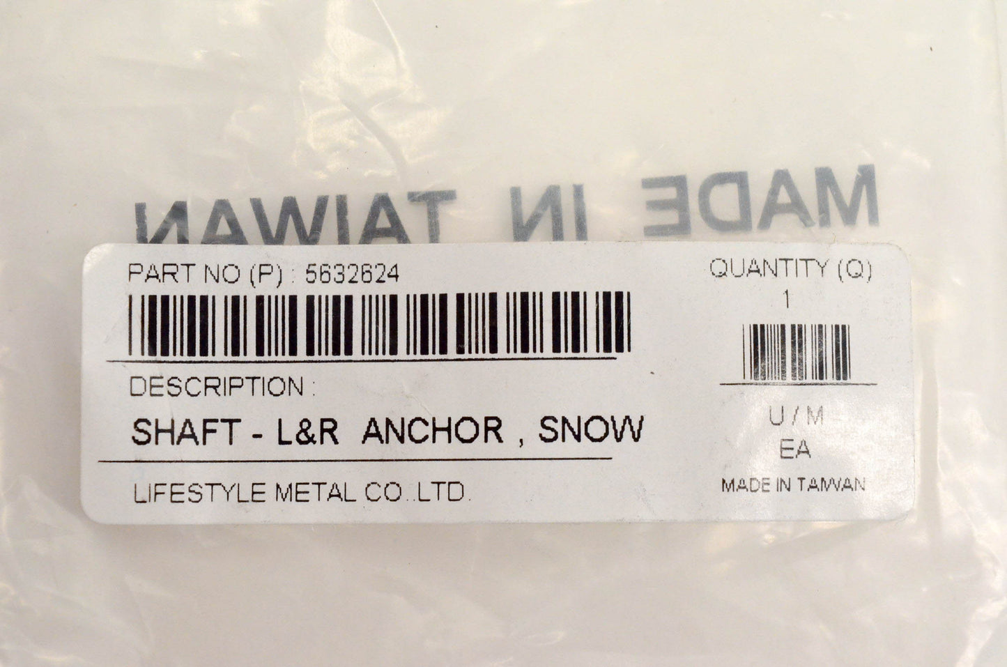New OEM Polaris 5632624 Shaft L&R Anchor Snow NOS