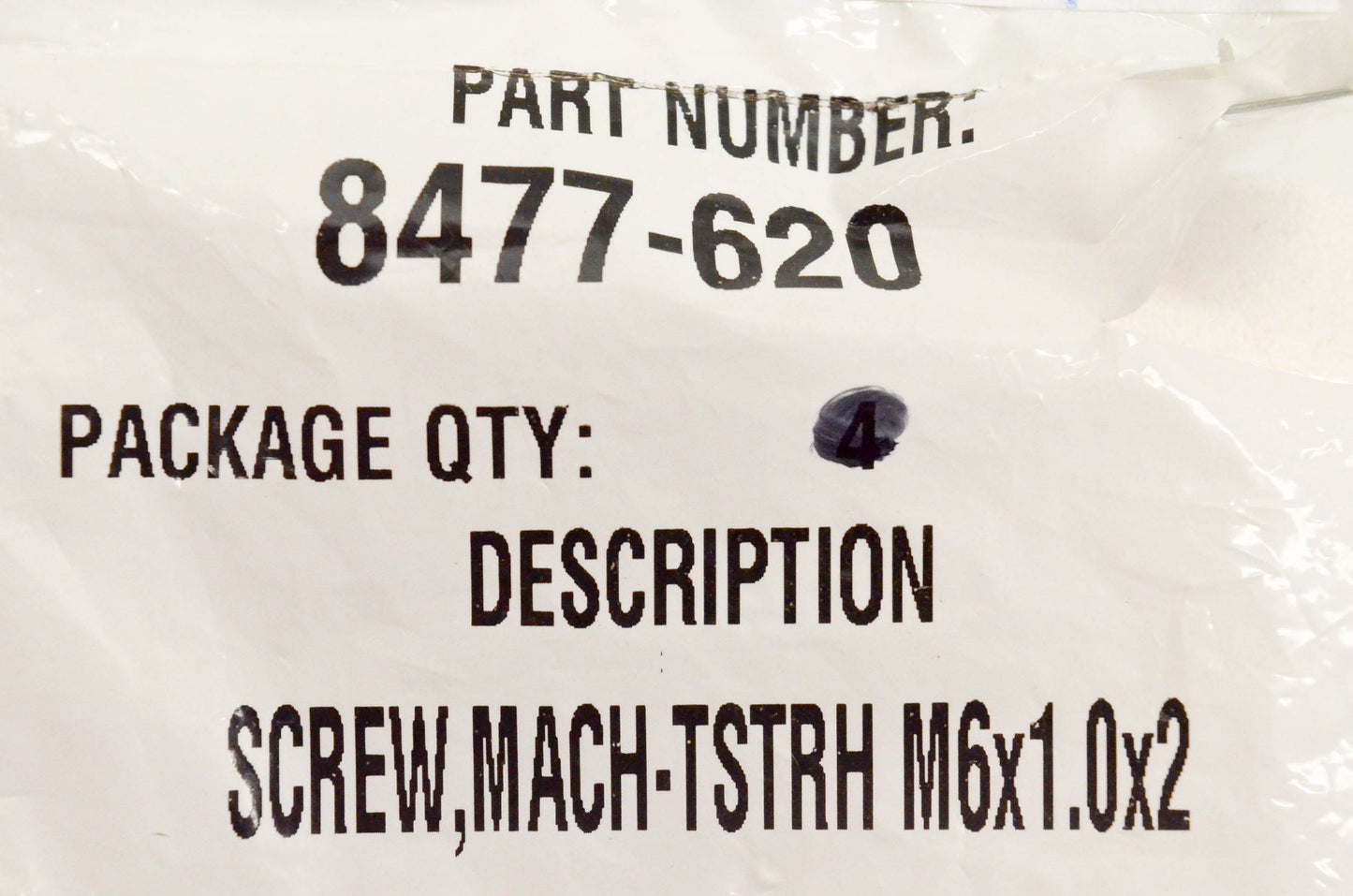 New OEM Arctic Cat 8477-620 Screw Mach TSTRH M6x1.0x2 NOS