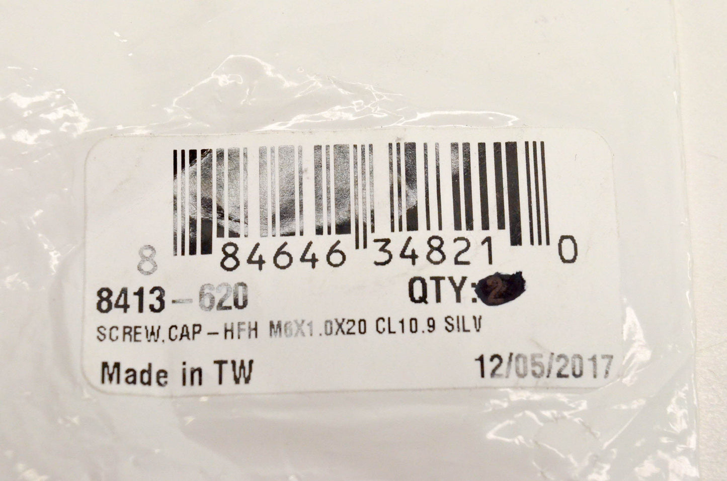 New OEM Arctic Cat 8413-620 Screw Cap HFH M6x1.0x20 CL 10.9 Silver NOS