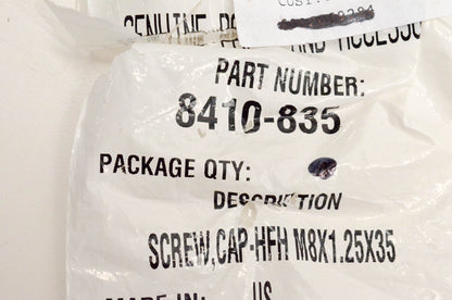 New OEM Arctic Cat 8410-835 Screw Cap HFH M8x1.25x35 NOS QTY 2