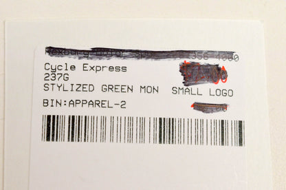 Cycle Express 237G Stylized Green Monster Small Logo NOS