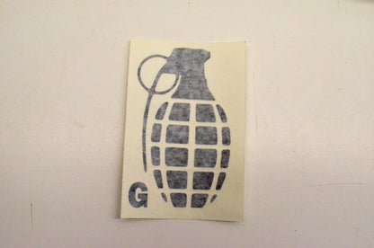Cycle Express 0676XG 4.5" Grenade Black Decal NOS
