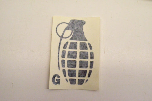 Cycle Express 0676XG 4.5" Grenade Black Decal NOS