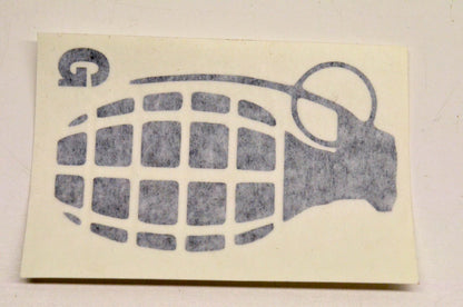 Cycle Express 0676XG 4.5" Grenade Black Decal NOS