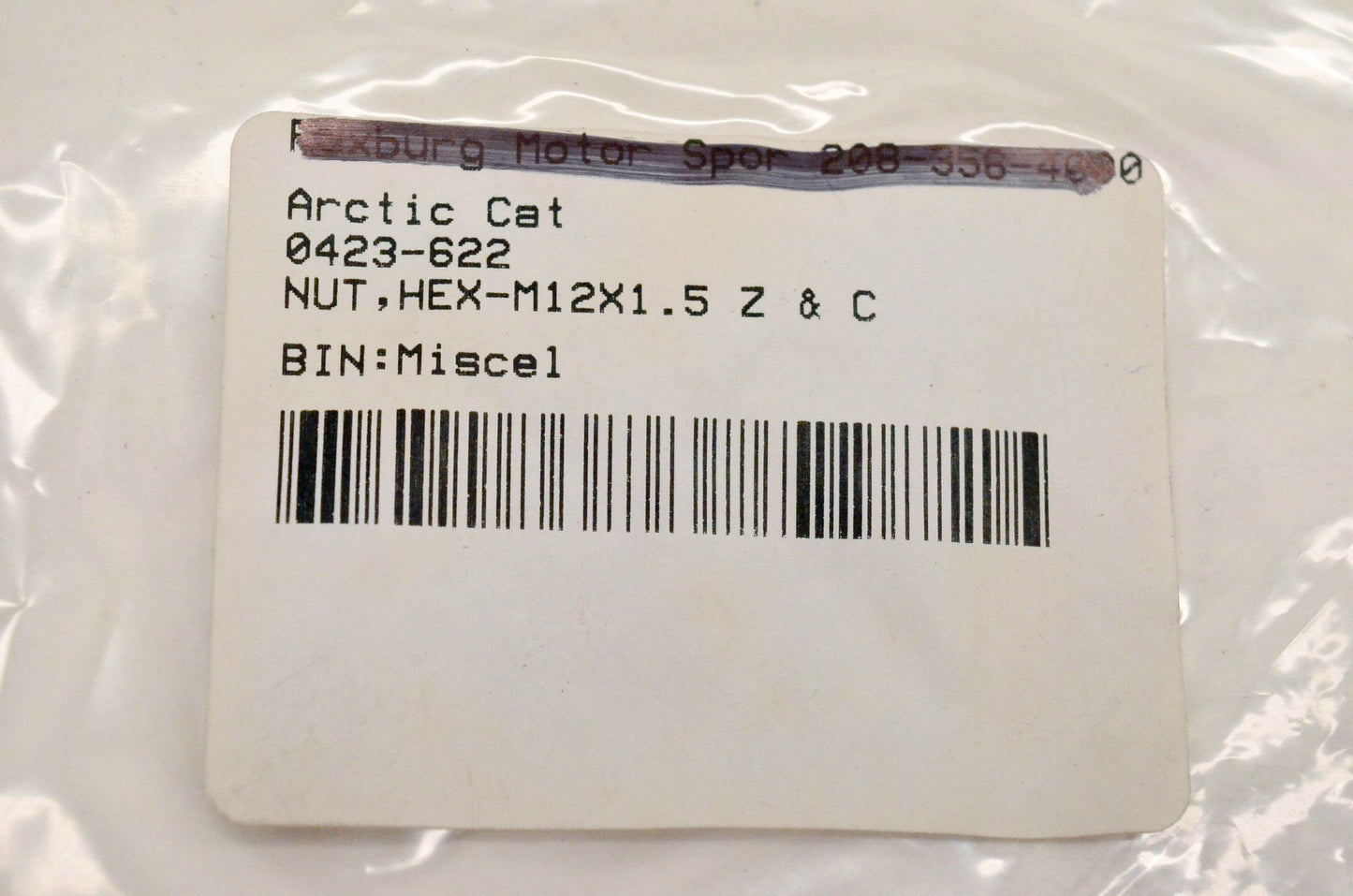 New OEM Arctic Cat 0423-622 Nut Hex M12x1.5 Z&C NOS