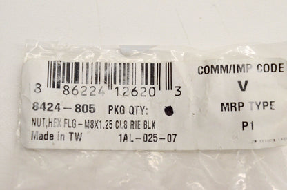 New OEM Arctic Cat 8424-805 Nut Hex Flange M8x1.25CL8 RIE Black NOS
