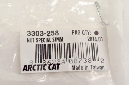 New OEM Arctic Cat 3303-258 Nut Special 24mm NOS