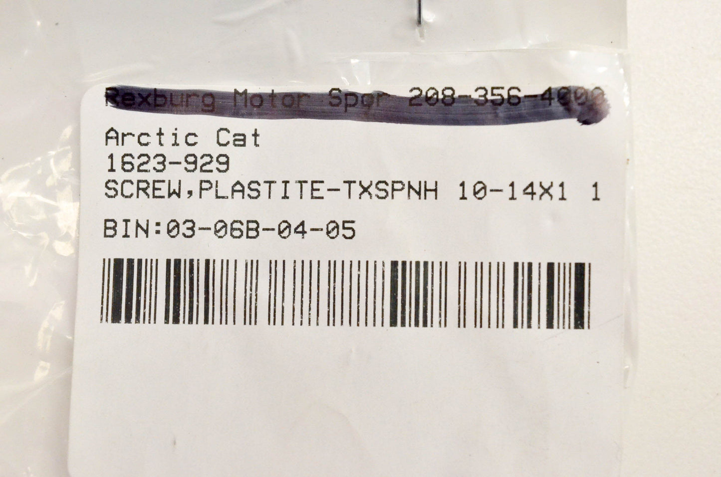 New OEM Arctic Cat 1623-929 Screw Plastite TXSPNH 10-14x1 NOS