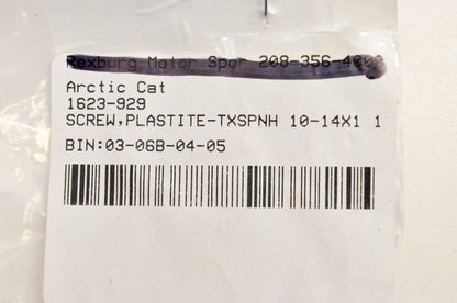 New OEM Arctic Cat 1623-929 Screw Plastite TXSPNH 10-14x1 NOS