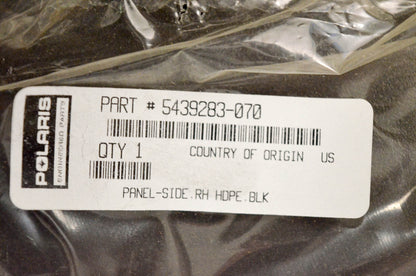 New OEM Polaris 5439283-070 Panel Side Righthand HDPE Black NOS