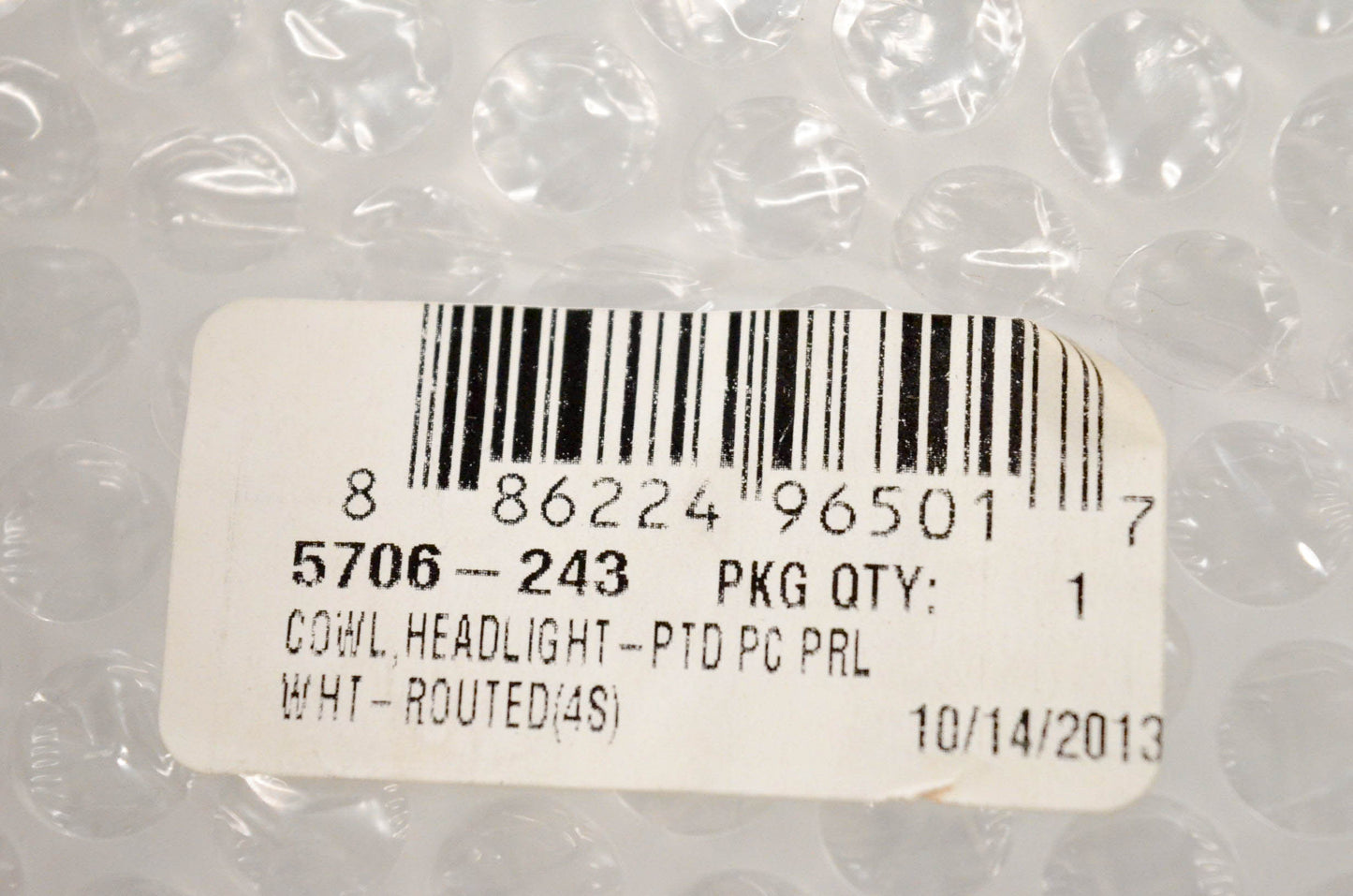 New OEM Arctic Cat 5706-243 Cowl Headlight PTD PC PRL White NOS