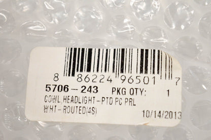 New OEM Arctic Cat 5706-243 Cowl Headlight PTD PC PRL White NOS