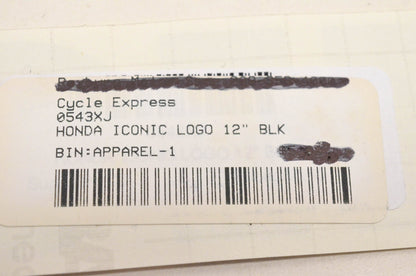 Cycle Express 0543XJ Honda Iconic Logo 12" Black Sticker NOS