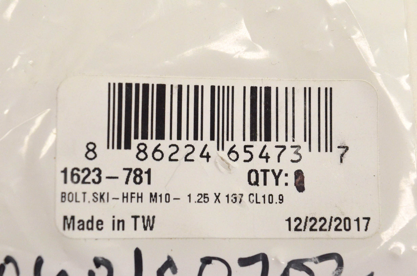 New OEM Arctic Cat 1623-781 Bolt Ski HFH M10 1.25x137 CL10.9 NOS