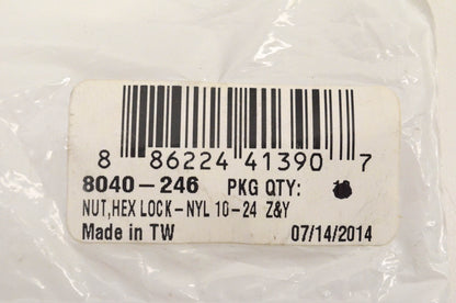 New OEM Arctic Cat 8040-246 Nut Hex Lock Nylon 10-24 Z&Y NOS QTY 9