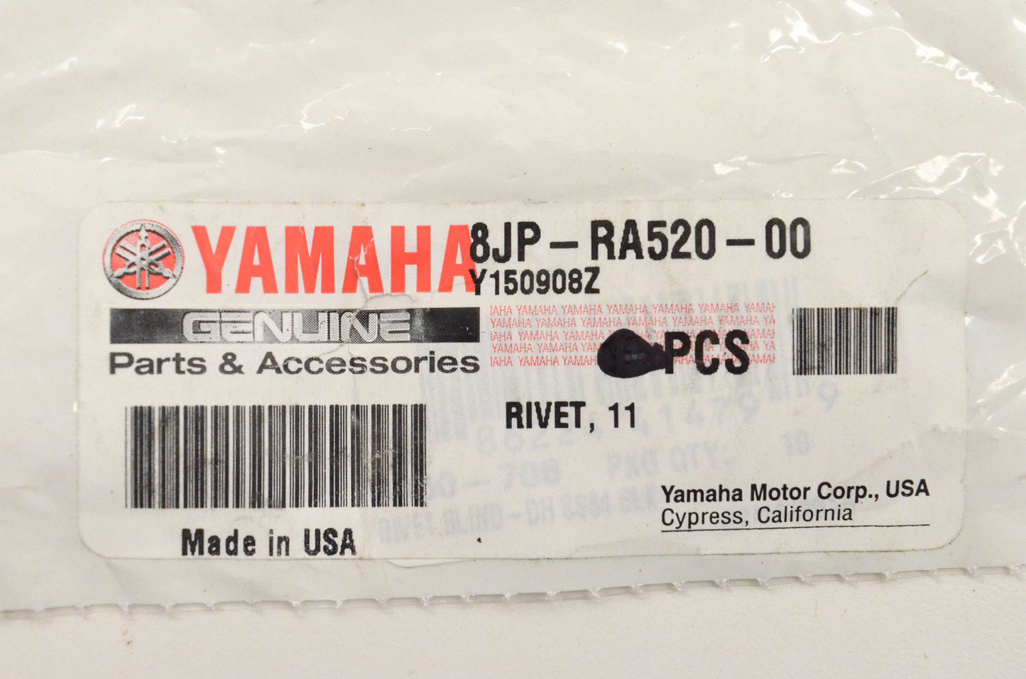 New OEM Yamaha 8JP-RA520-00-00 Rivet NOS