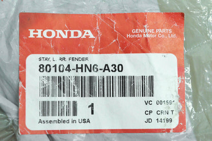New OEM Honda 80104-HN6-A30 Stay Left Right Rear Fender NOS