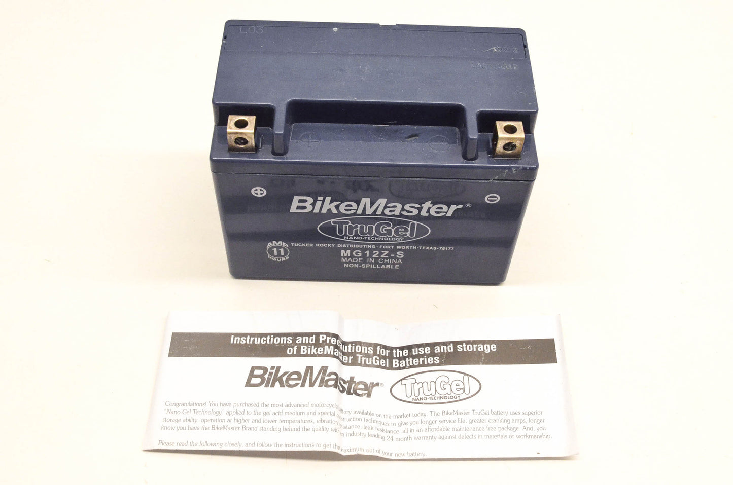 BikeMaster MG12Z-S, 780509 TruGel Battery NOS