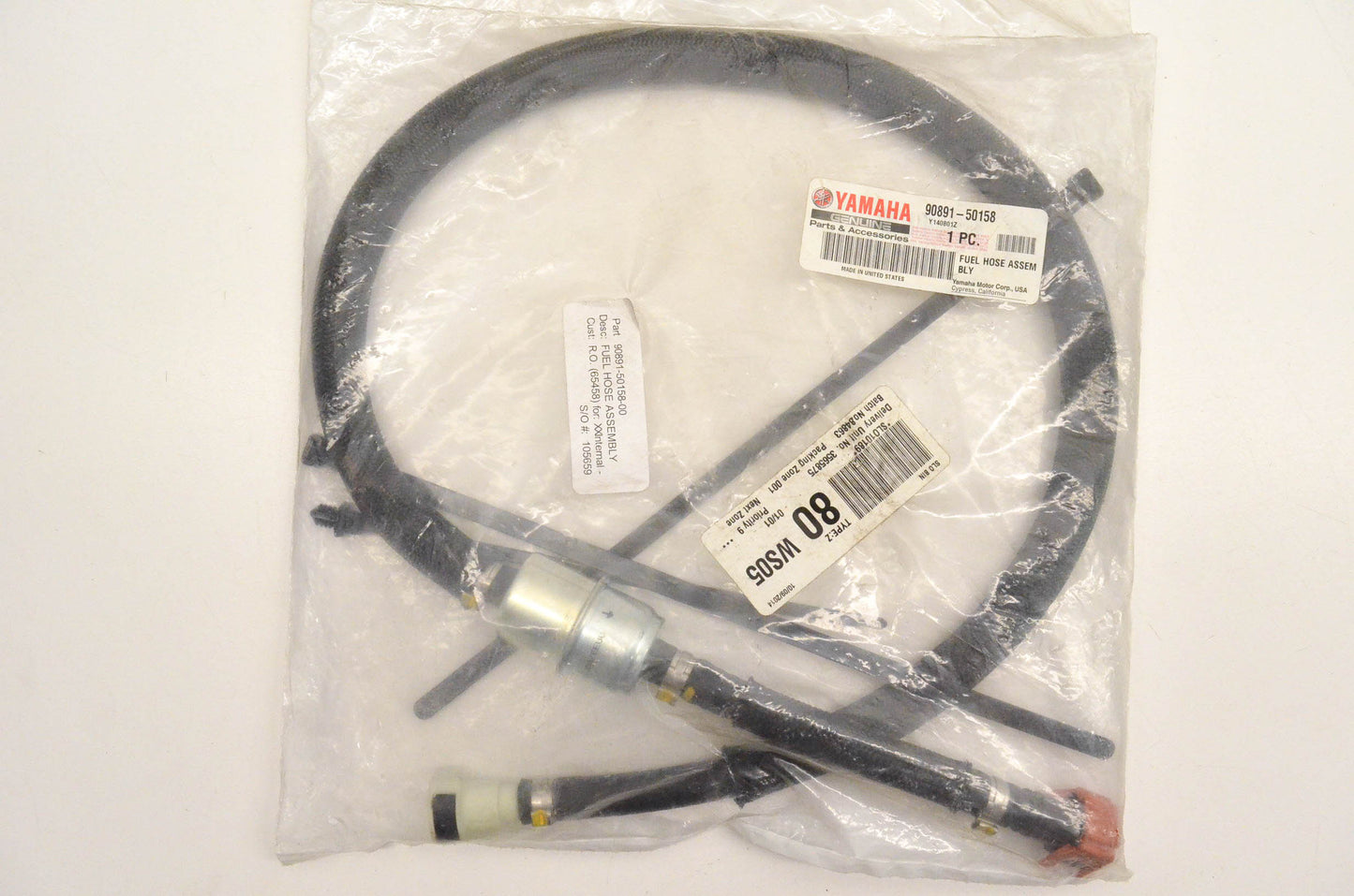 New OEM Yamaha 90891-50158-00 Fuel Hose Assembly NOS