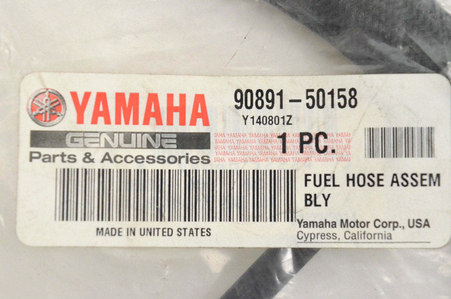 New OEM Yamaha 90891-50158-00 Fuel Hose Assembly NOS