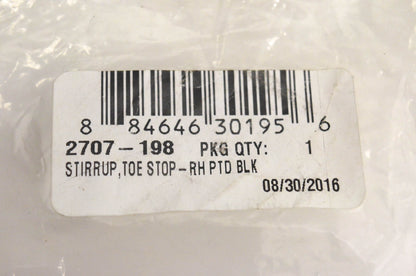 New OEM Arctic Cat 2707-198 Stirrup Toe Stop RH PTD Black NOS