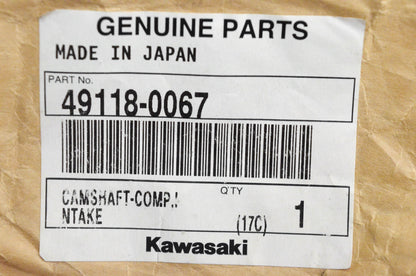 New OEM Kawasaki 49118-0067 Intake Camshaft Complete NOS
