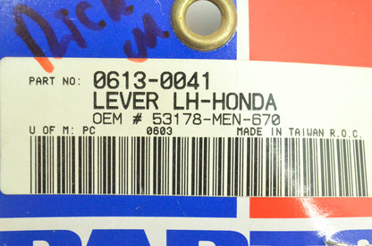 Parts Unlimited 0613-0041, 53178-MEN-670 Lever Left NOS