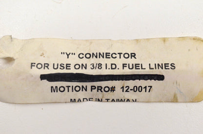Motion Pro 12-0017, P12-017 Y Connector 3/8" NOS