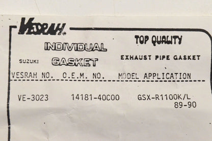 Vesrah VE-3023, 14181-40C00 Gasket NOS