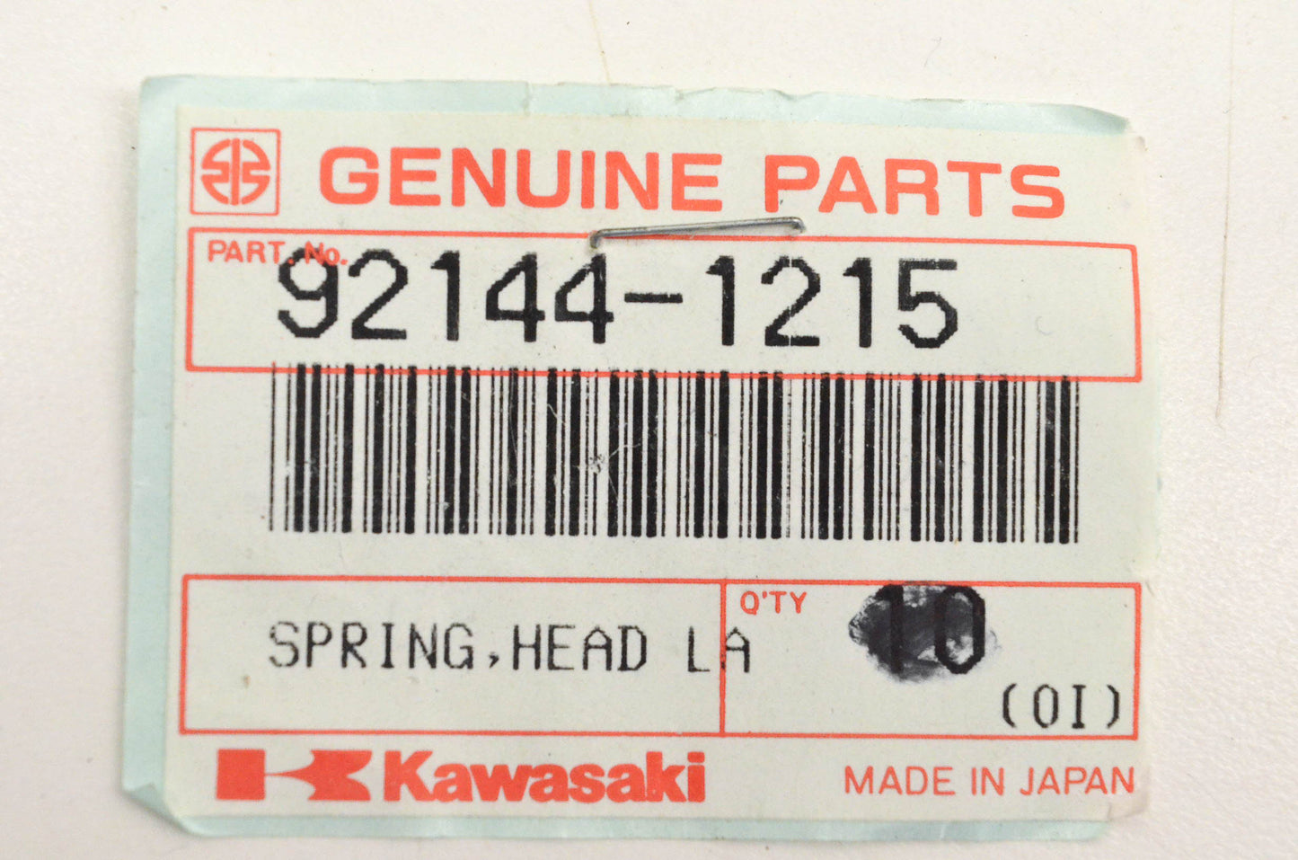 New OEM Kawasaki 92144-1215 Head Lamp Spring Qty 2 NOS