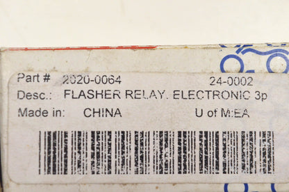 K&S 2020-0064, 24-0002 Electronic Flasher Relay 3 Pin NOS