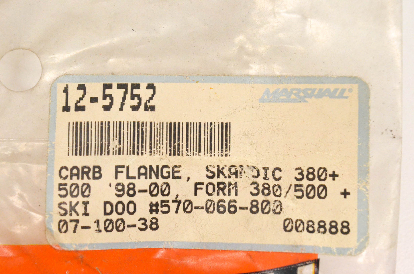 SPI 12-5752, 07-100-38 Carburetor Flange NOS