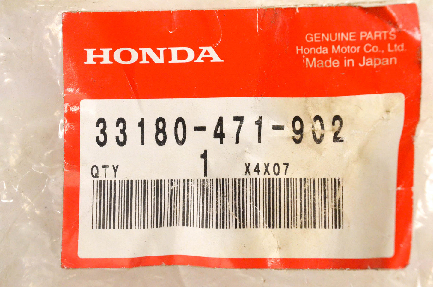 New OEM Honda 33180-471-902 Rubber Cover NOS